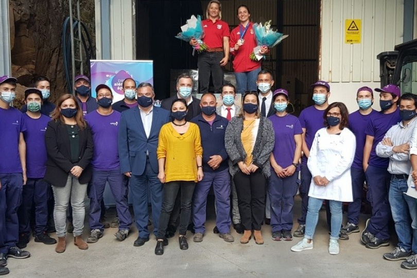 Visita de Telma Monteiro e B�rbara Timo